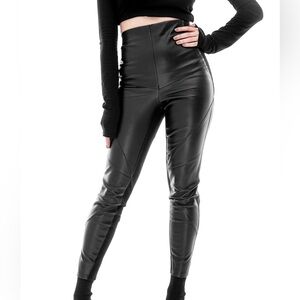 MDNT:45 Sollers Faux Leather Leggings in Black Size Small